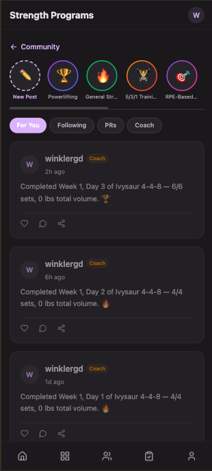 Community social feed